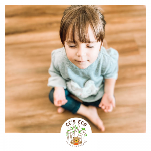 little girl meditating